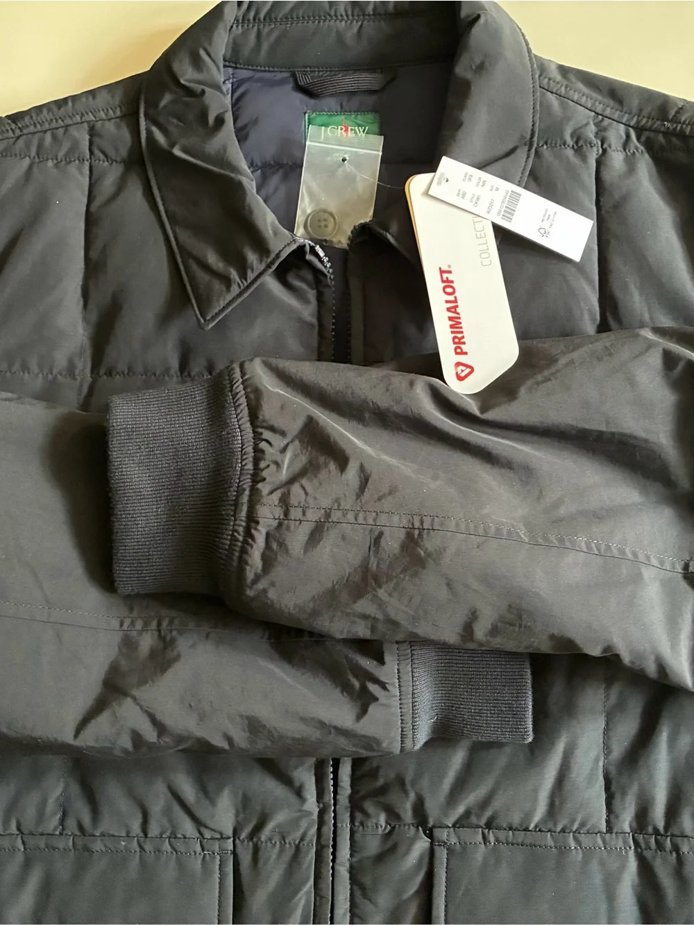 J. Crew Black Quilted Zip-Front Puffer Jacket